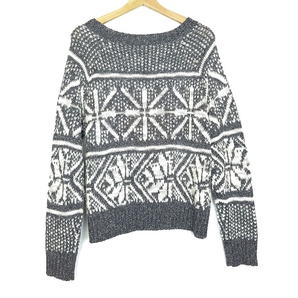 Alice + olivia silver snow flakes knitted sweater - Picture 3 of 6